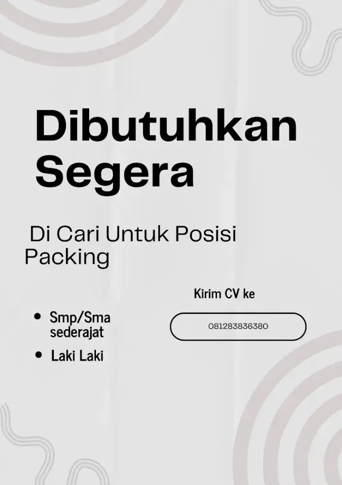 Lowongan packing