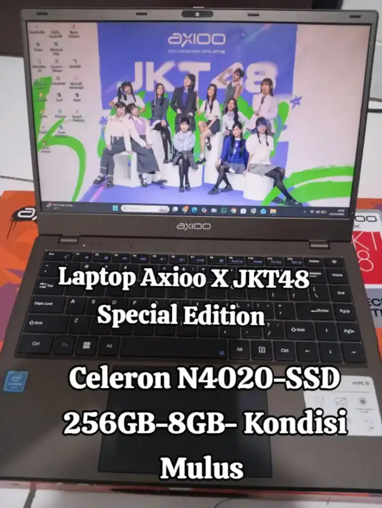 Jual cepat Laptop Axioo hype 10 Intel Celeron N4020-SSD 256GB-RAM 8GB