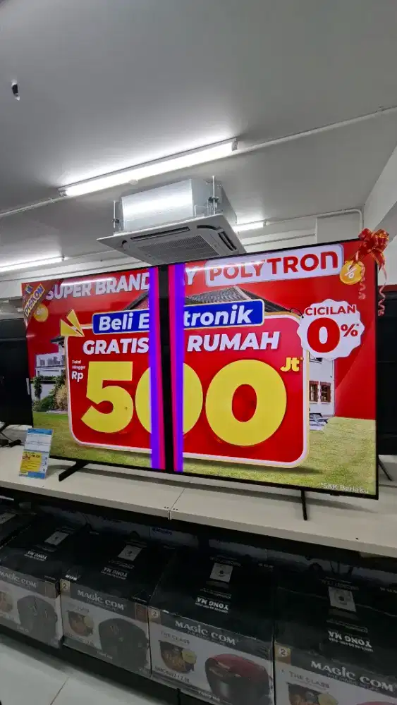 Tv polytron 65 inch cicilan tanpa DP syarat cukup ktp saja
