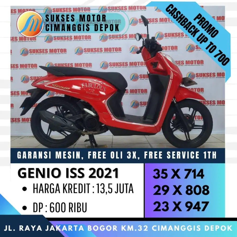 DP 600 GENIO ISS 2021 PROMO KREDIT CICILAN RINGAN [SUKSES MOTOR]