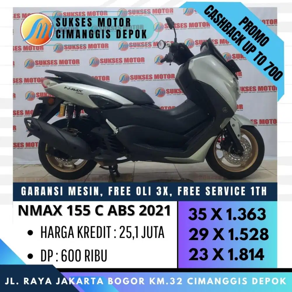 YAMAHA NEW NMAX 155 CON ABS 2021 CASH KREDIT CC BISA [SUKSES MOTOR]