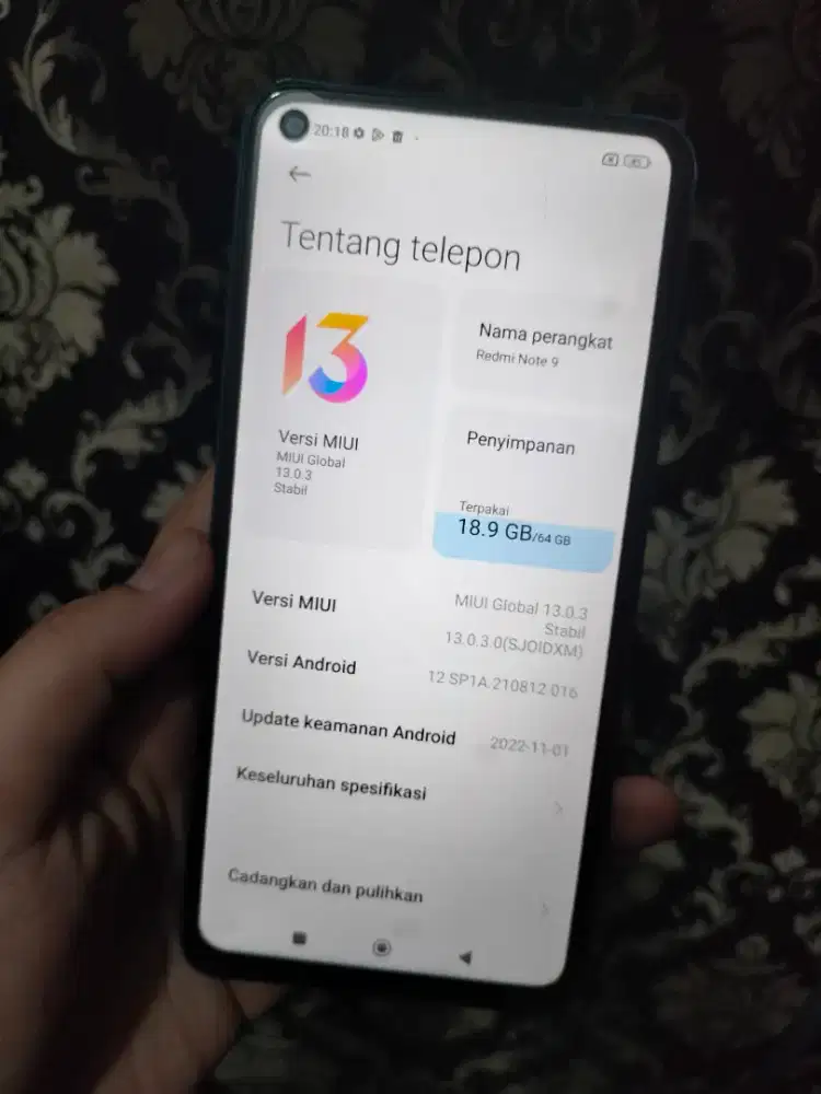 Redmi note 9 nominu