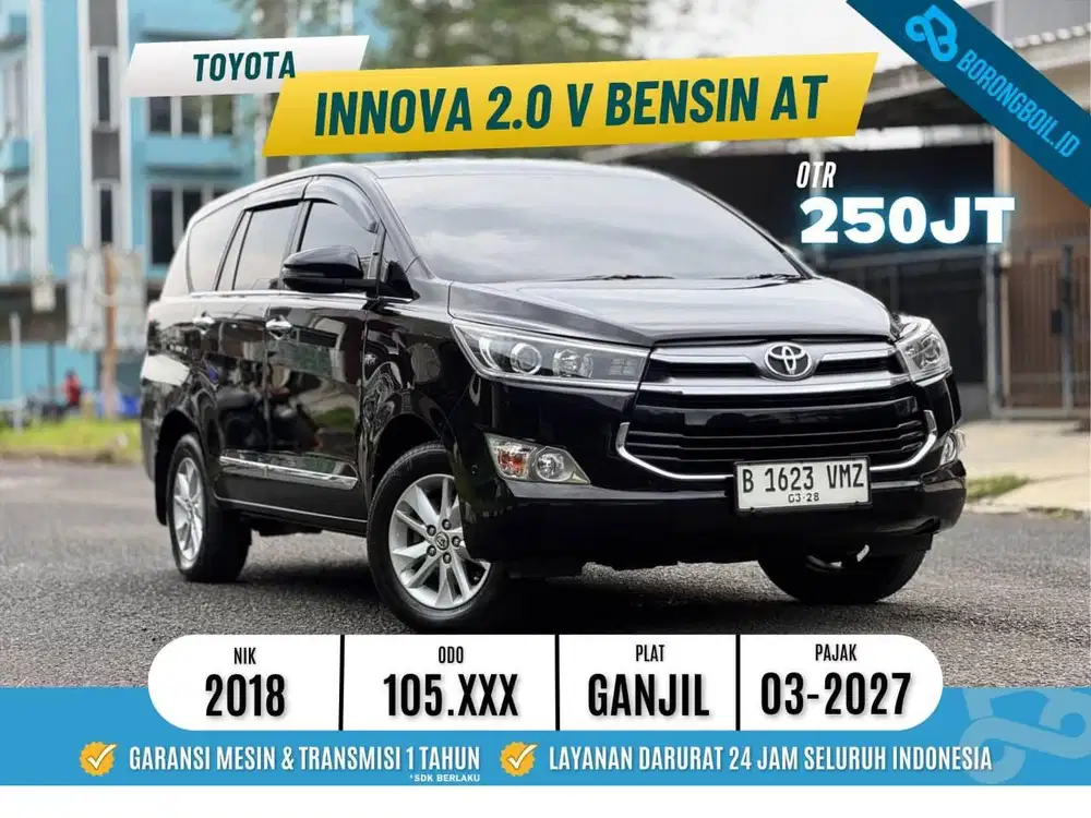 TERMURAH!!INNOVA 2.0 V BENSIN AT 2018 SIAP PAKAI