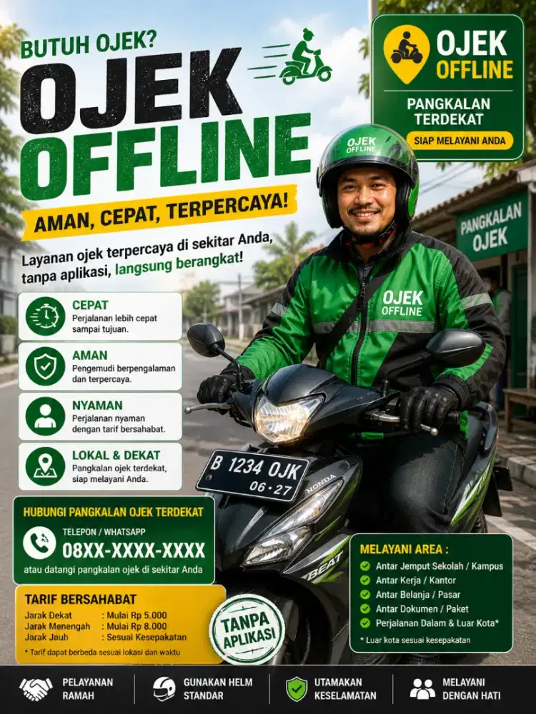 JASA OJEK OFFLINE KEMANA SAJA GAS daerah SBY/SDA