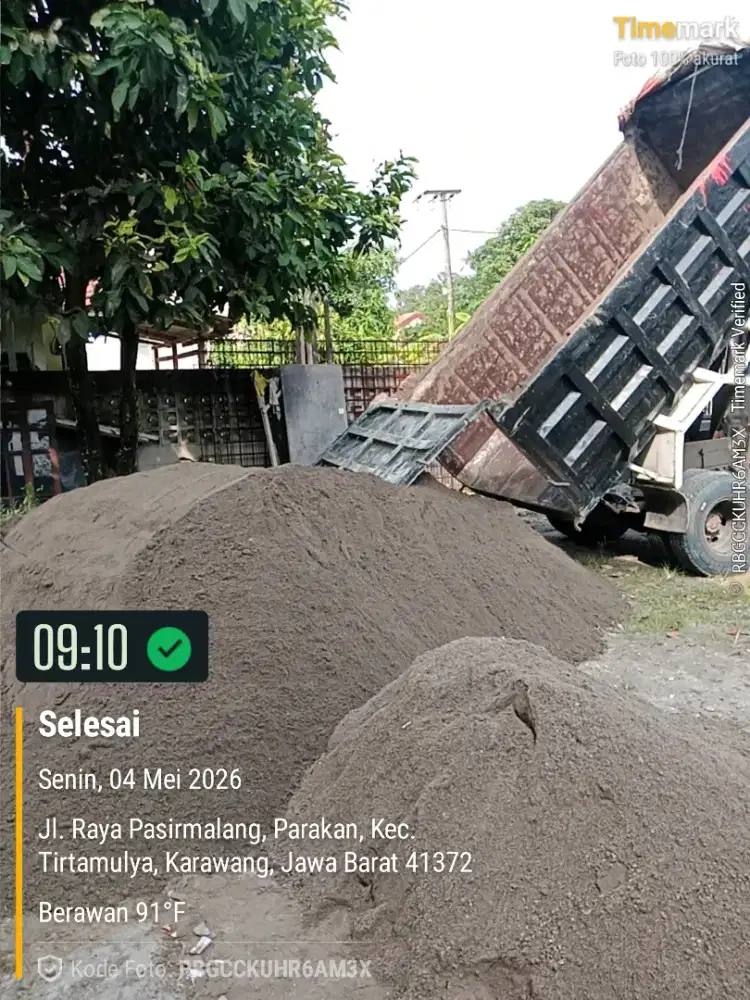 Pasir pasang plester maupun cor buat area karawang dan sekitarnya