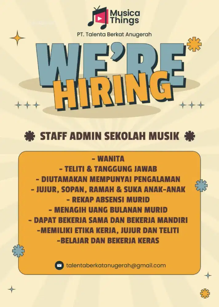 Staff Admin Sekolah Musik