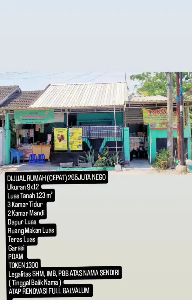 Dijual Rumah plus Perabotan CEPAT dan MURAH