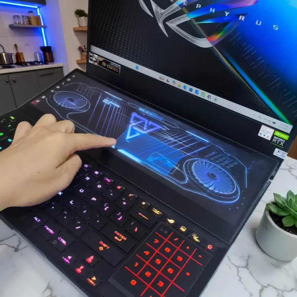 Laptop Render Gaming ASUS ROG ZEPHYRUS DUO RYZEN 7 RAM 16/1Tera Ssd