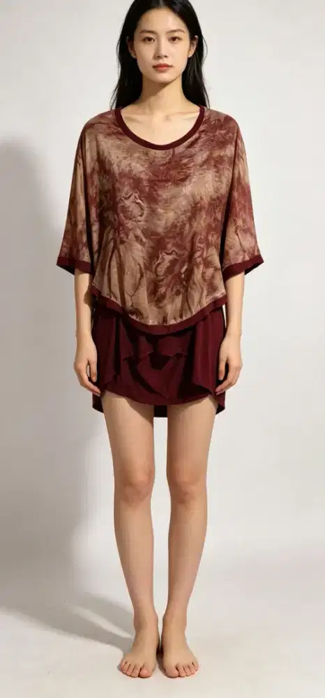 Blouse wanita maroon