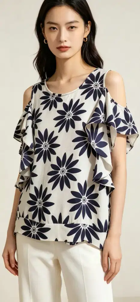 Blouse wanita bunga
