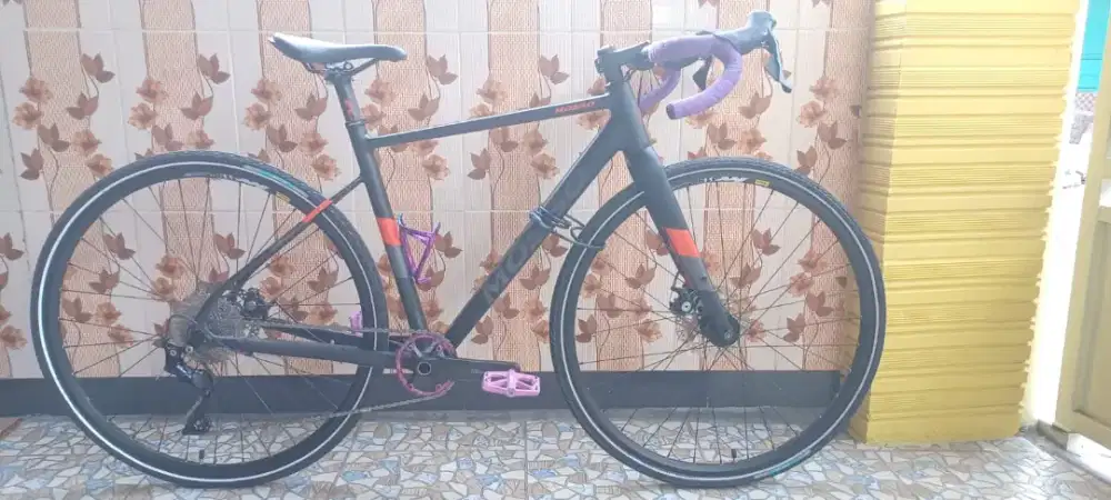 Full Sepeda Gravel Mosso 730GVL Size 52 Alloy 7005 Fork Carbon