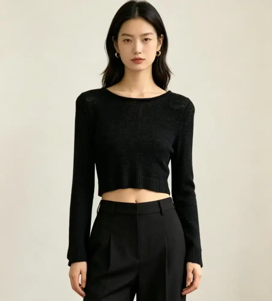 Blouse wanita crop top