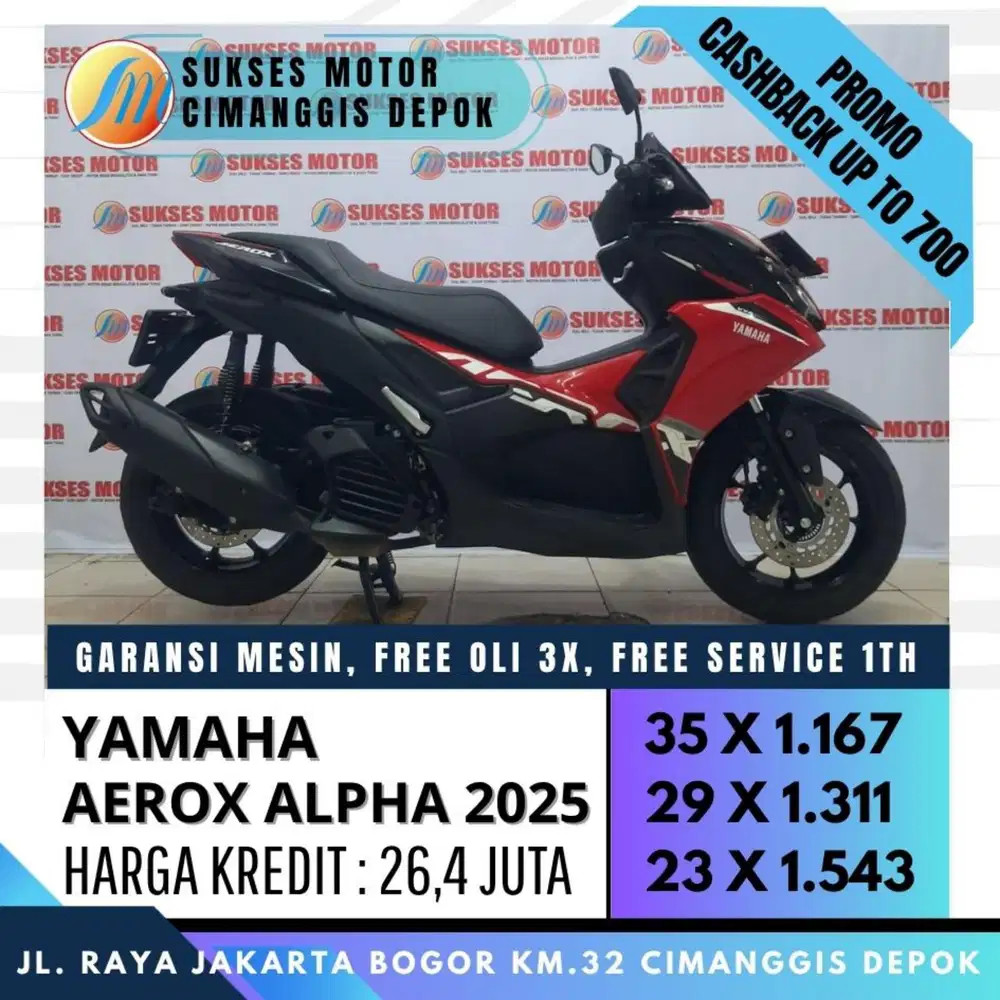 YAMAHA AEROX ALPHA 2025 TERMURAH CASH KREDIT BISA [SUKSES MOTOR]