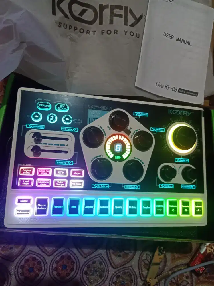 Soundcard Korfly KF03 mixer sound  karaoke