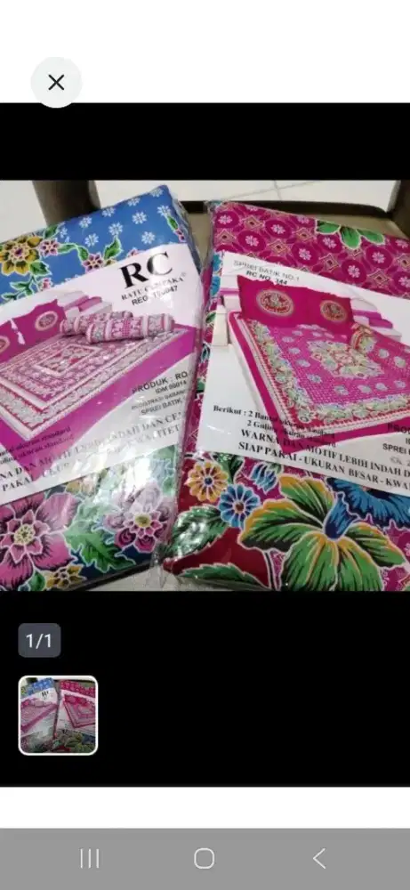 Sprei Ratu Cempaka bahan katun 100% adem