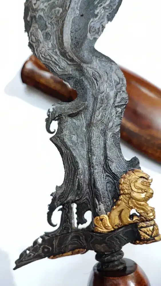 Keris antik langka unik sepuh kuno bethok kujang singo menggolo
