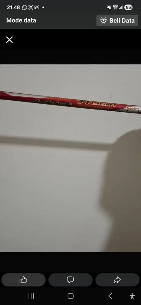 Raket yonex arcsaber 71 light rudy hartono