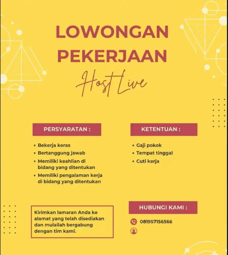 Dibutuhkan host live