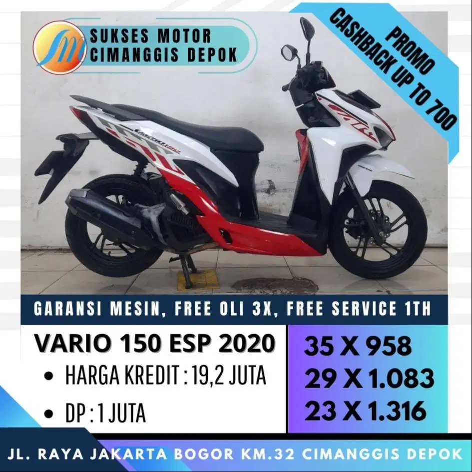 VARIO 150 ESP 2020 TERMUURAH KREDIT DP 1JUTAAN [SUKSES MOTOR]
