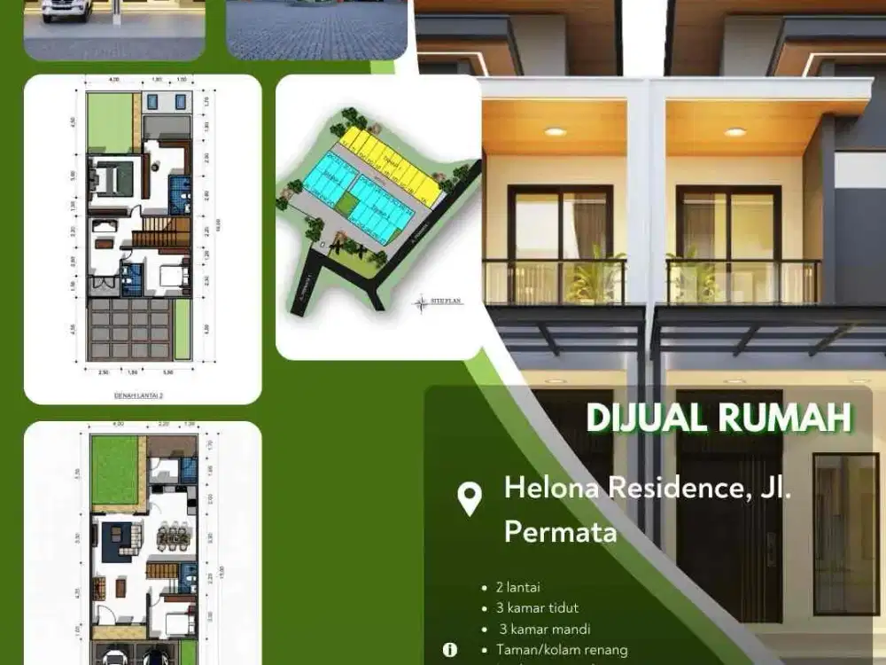 Dijual Rumah Baru Helona Residence Pekabaru Kota Coming Soon!