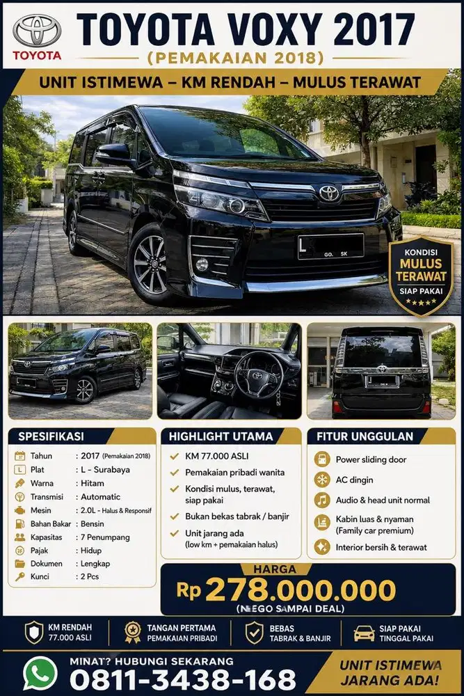 Toyota Voxy 2018 Bensin