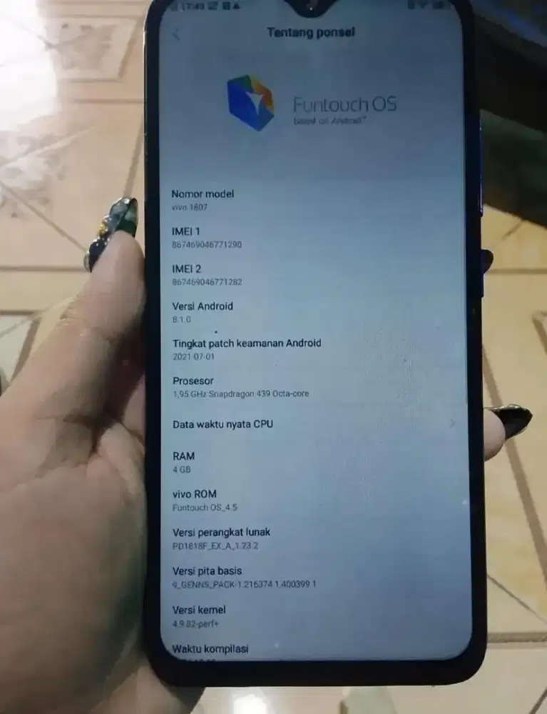 Vivo y15 ram 4/64