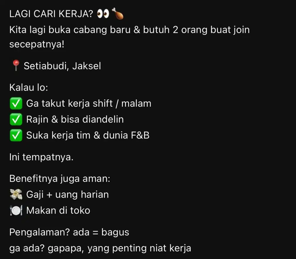 Crew dapur / cook helper
