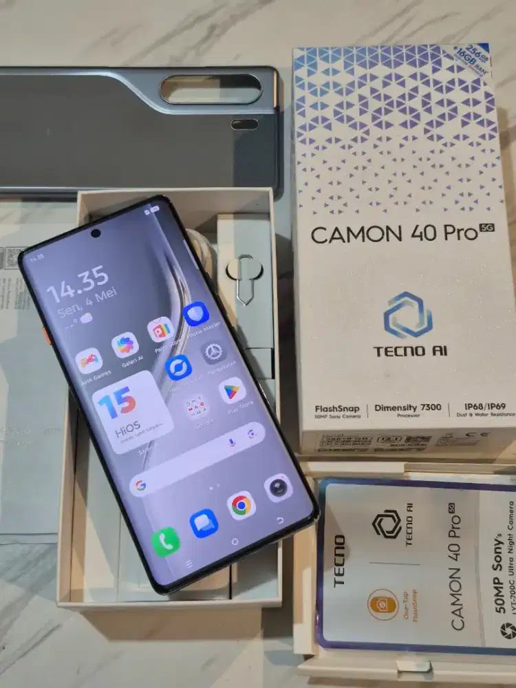 Camon 40 Pro 5G 8/256 Mulus Fullset Ori