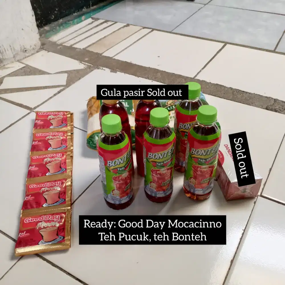 COD Kab Bandung Good Day Mocacinno + Teh botol kemasan