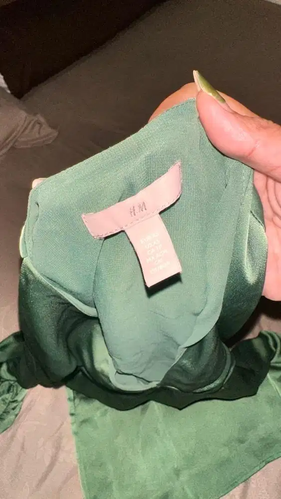 Dress HnM,warna hijau emerald