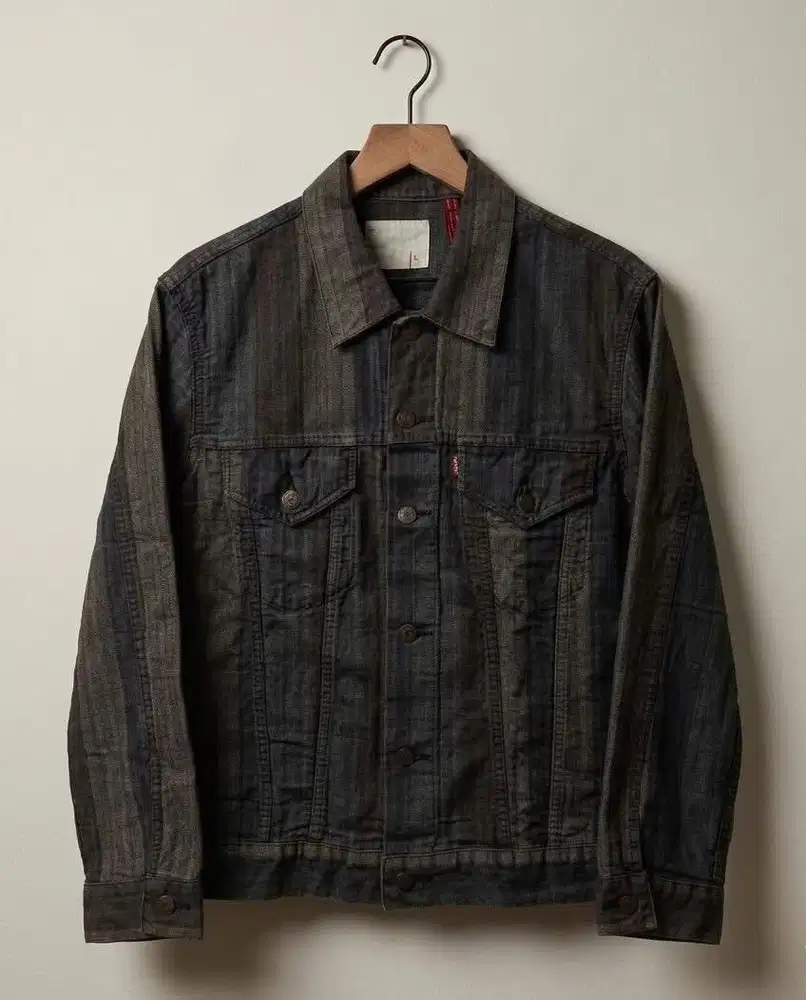 LEVIS [REDLOOP] HERRINGBONE MIX PATCH TRUCKER JACKET
