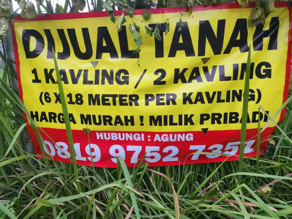 Jual Tanah kavling MURAH (per kavling) Strategis, Rewwin Wedoro