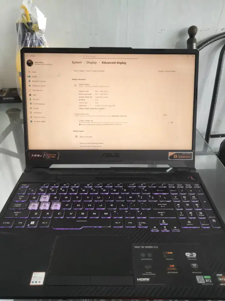 Asus TUF Ryzen 7 5800H RTX 3060 Ram 16gb/512gb