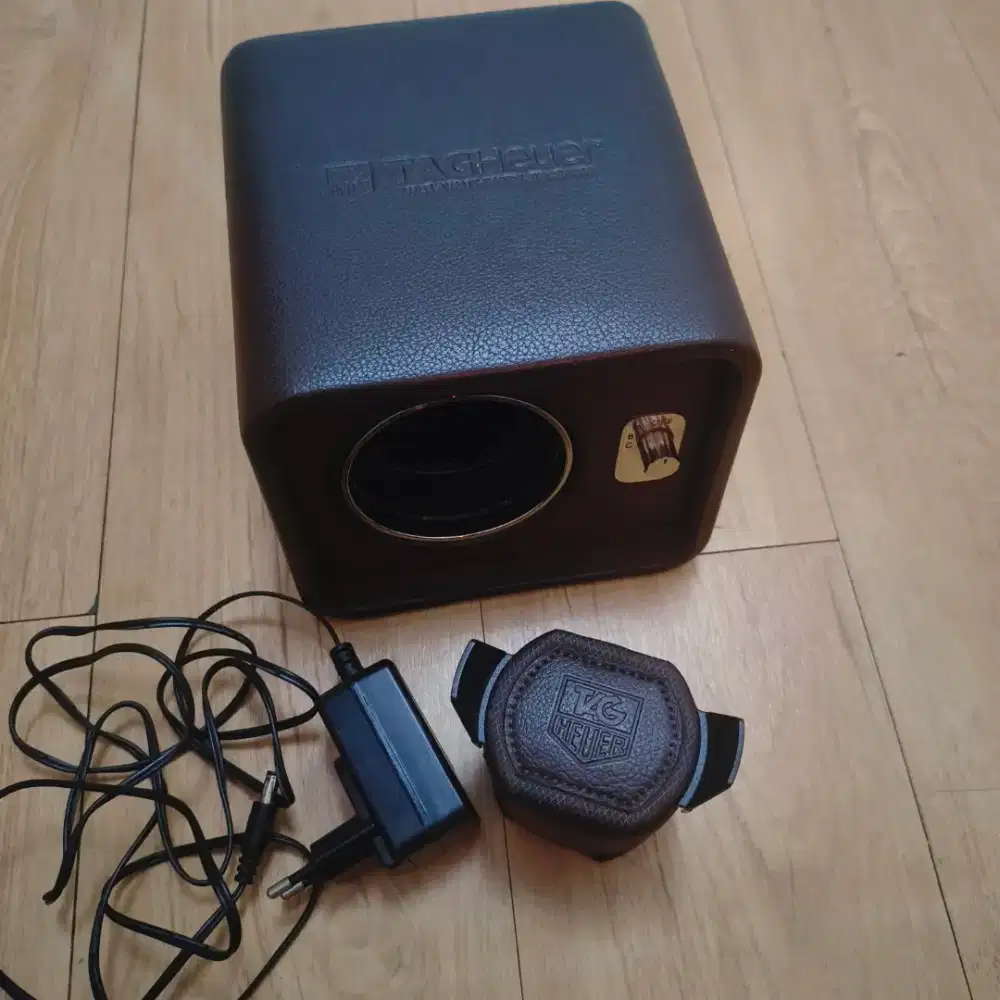 RARE !! Tag Heuer Box Watch Winder from WOLF Ori Swiss Omega Longines