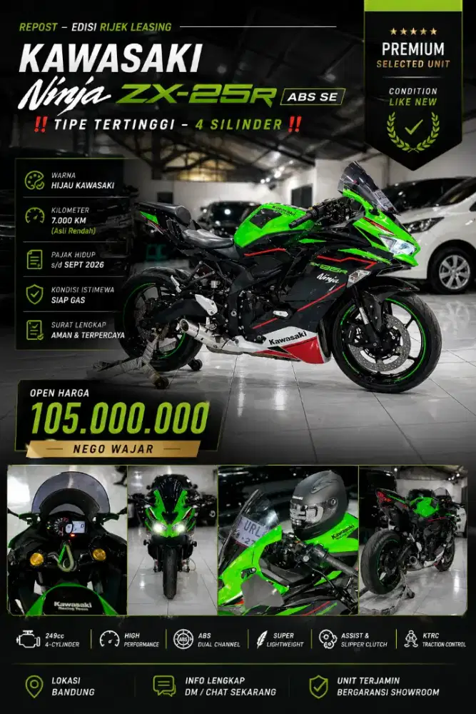 KAWASAKI NINJA ZX-25R ABS SE 4 SILINDER!!!