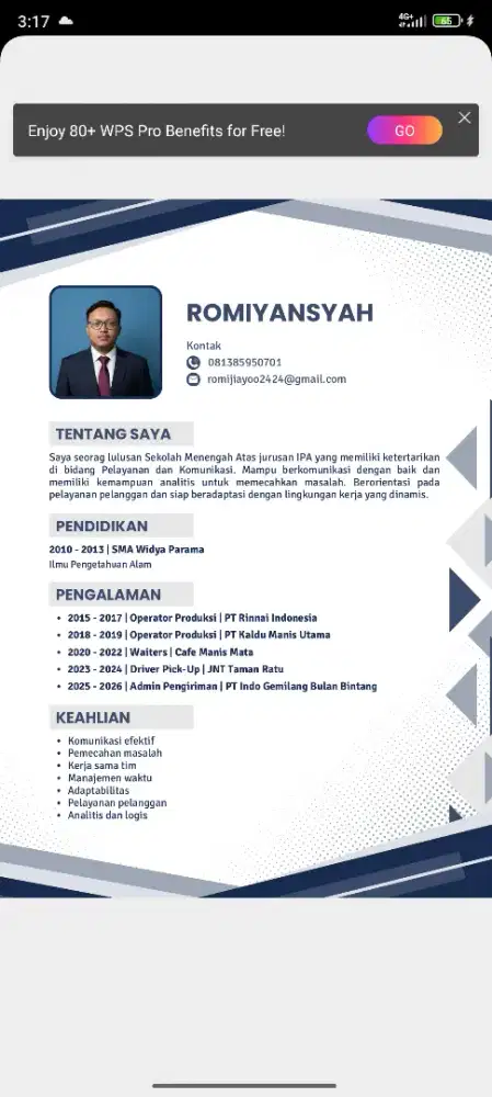 Mencari lowongan pekerjaan