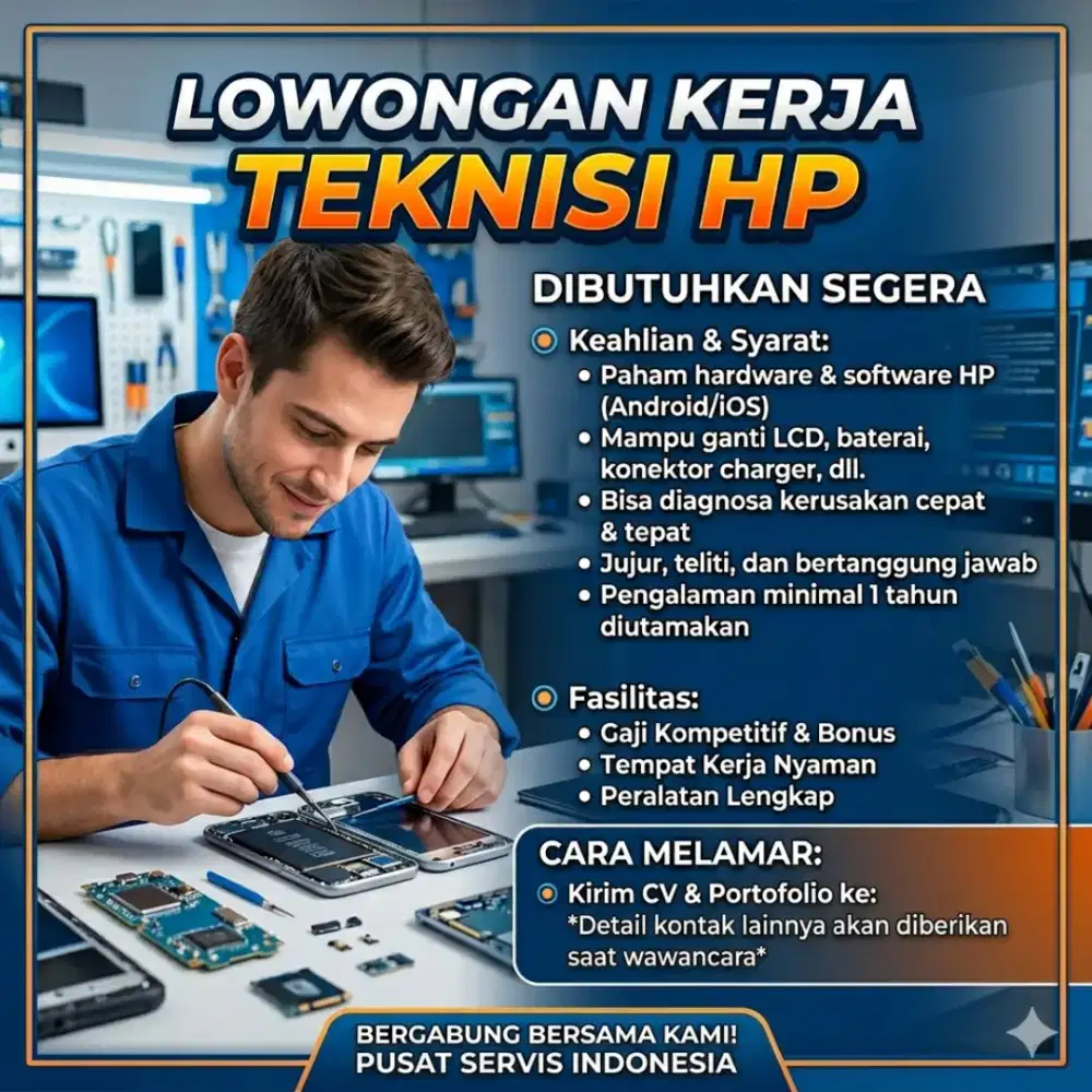 LOWONGAN TEKNISI HANDPHONE HP