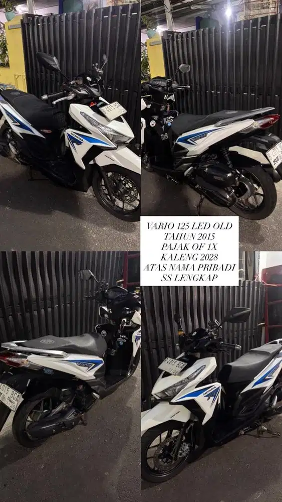 VARIO 125 LED OLD TAHUN 2015 SS LENGKAP
