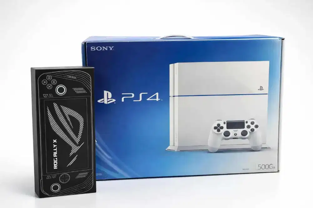 PS4 slim 500GB + ASUS rog ally 1TB 12 juta aja nego tipis chat