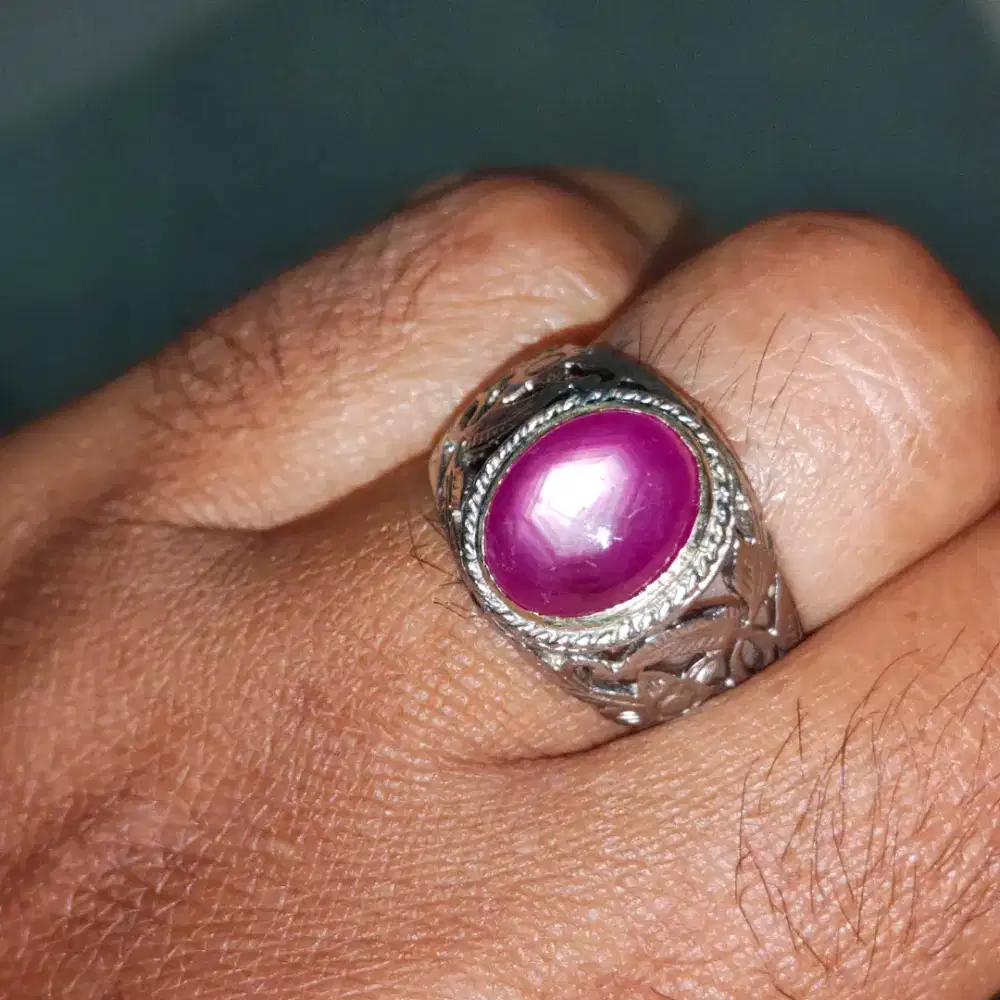 Ruby cincin ruby dimensi kantoran ukuran ring 18,5