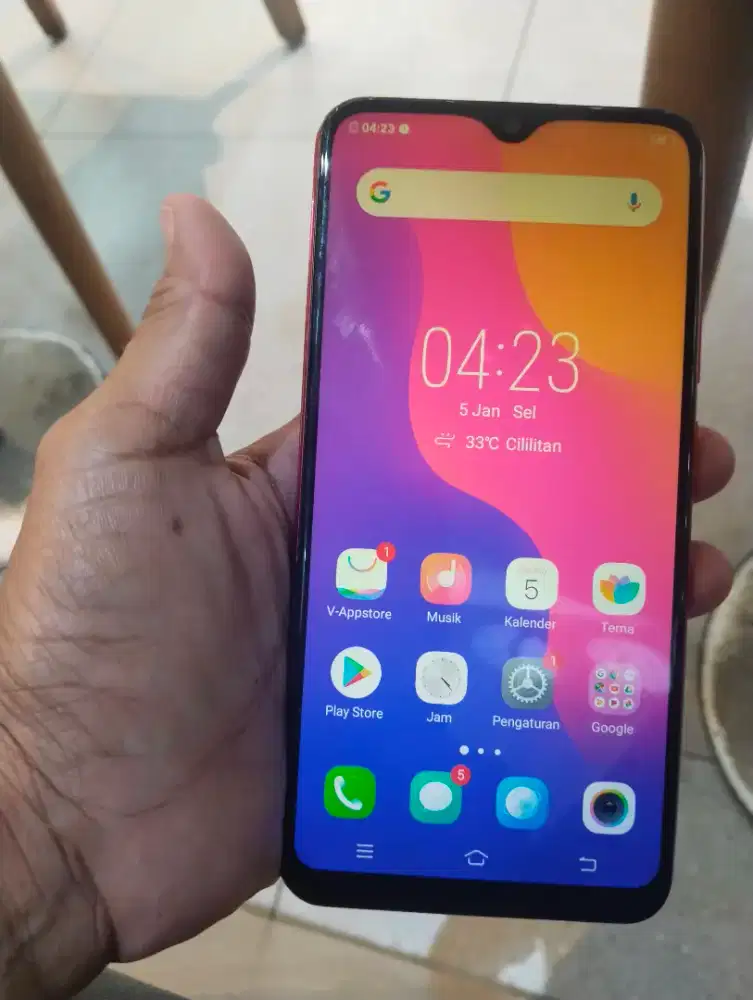 Vivo Y91  2/32 minus shadow kuning aman normal nokendala