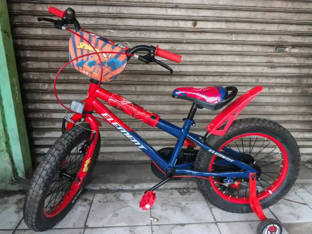 Sepeda anak ukuran 18inc orisinil Element Spider-Man