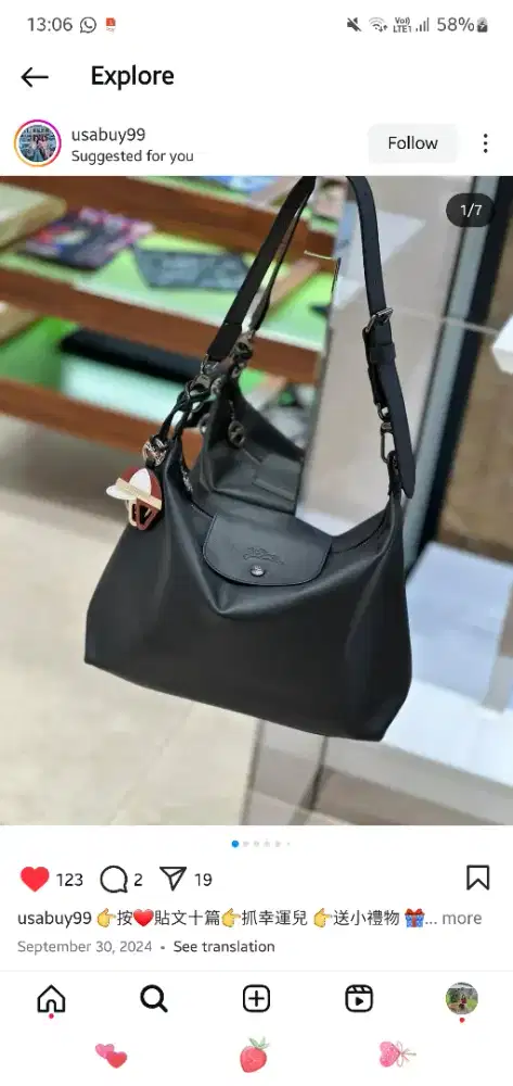 Longchamp Hobo Medium Handbag