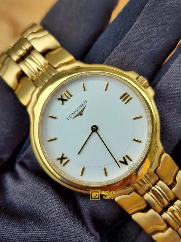 Jam Tangan Super Rare Luxury Original Longines EFC Gold Swiss Made