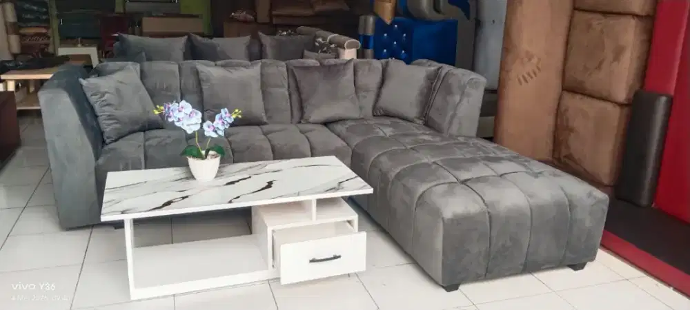 Sofa L abu premium