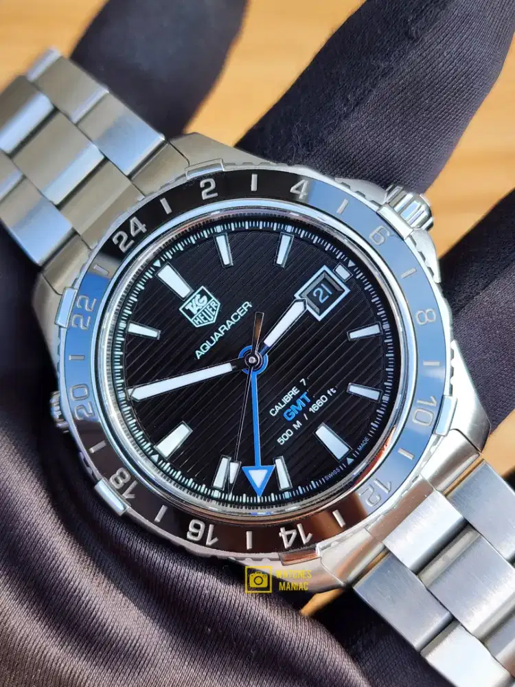 Jam Tangan Super Original Tag Heuer Aquaracer GMT Automatic Fulset Box