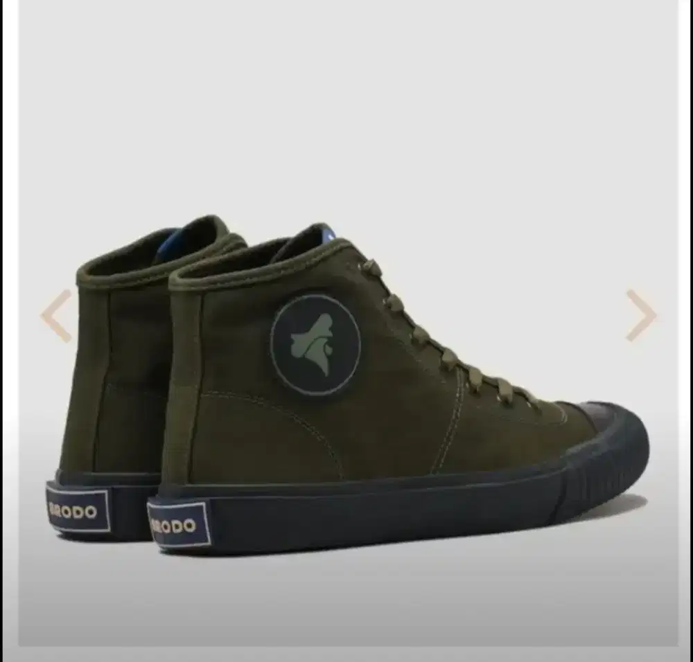 Brodo Vulcan Olive Spesifikasi: Canvas upper Off-white foxing
Size 43