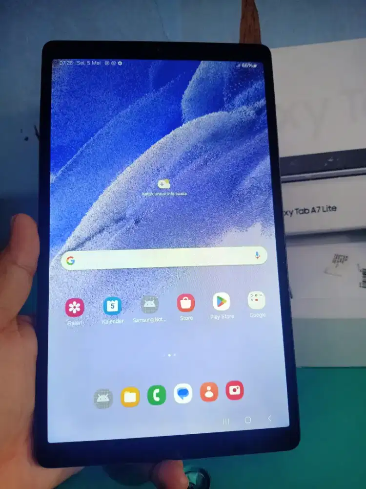 Samsung Galaxy Tab A7 Lite Ram 3Gb/32Gb lengkap (bisa kartu)