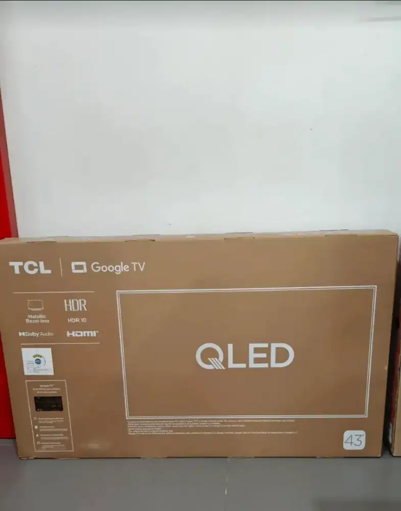 Tv tcl qled 43 google tv baru netflix youtube
