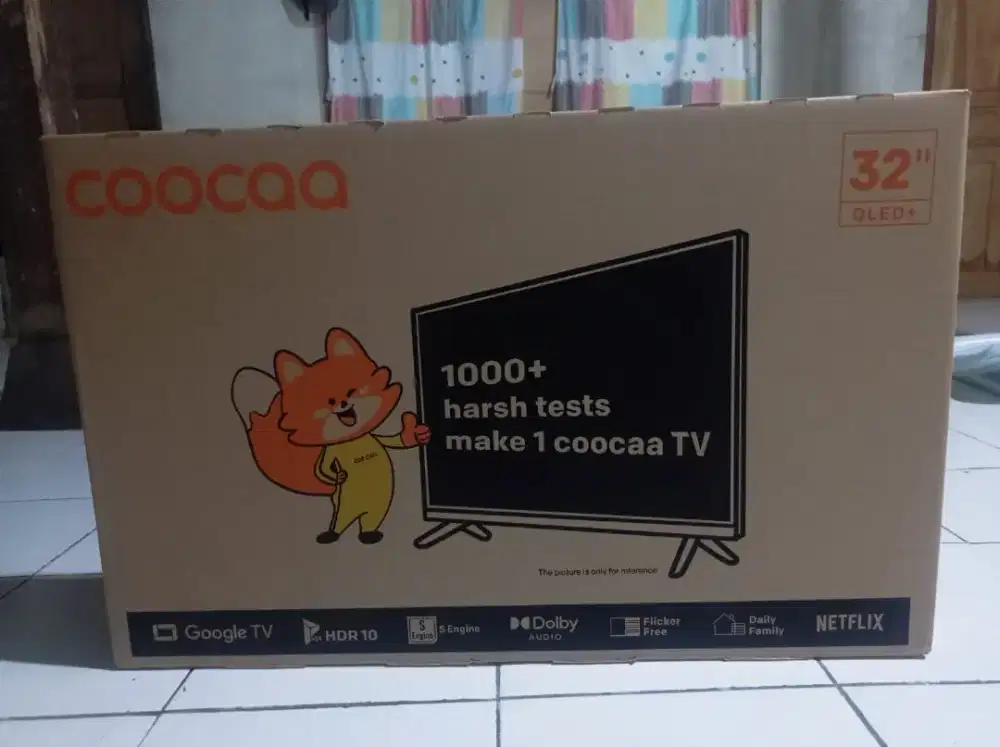 Tv coocaa qled 32 google tv baru netflix youtube